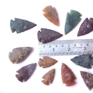 หัวลูกศรอาเกตธรรมชาติอินเดียขนาด1นิ้วถึง1.50นิ้วหัวลูกศรอาเกตสำหรับตกแต่งบ้านและเป็นของขวัญ - Product Image 1