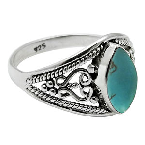 Oval Shape Bezel <b>Set</b> Sky Blue Natural Turquoise <b>Ring</b> 925 Sterling Silver Jewelry Gift <b>for</b> Girls <b>Women</b> Gemstone <b>Rings</b> Suppliers - Product Image 1