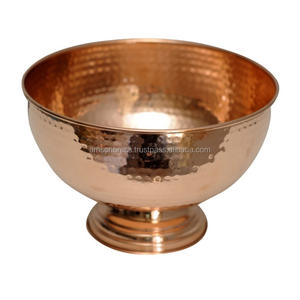 Cuenco de cobre puro para fruta, mesa decorativa para centro de mesa, con Base, para hogar, Hotel, cocina, tazón de cobre usado - Product Image 2