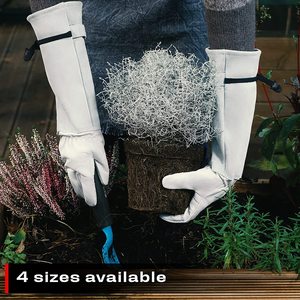 Gants de jardinage en cuir enduits de latex améliorés, longs poignets ajustables; paumes renforcées antidérapantes résistantes à la perforation - Product Image 4