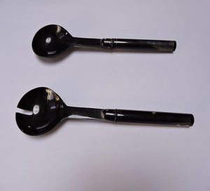 Accessoires de cuisine et de restaurant écologiques faits à la main, serveur à salade en corne de buffle, logo personnalisé, gadgets de cuisine uniques pour les hôtels - Product Image 3