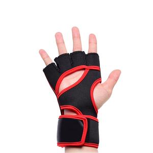 ถุงมือยิมฟิตเนสพร้อมสายรัดข้อมือสำหรับออกกำลังกายยิมถุงมือยกน้ำหนักออกกำลังกาย - Product Image 2