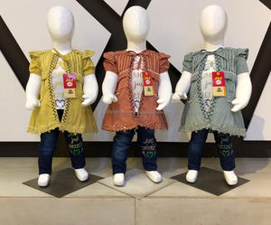 Trajes de algodón para bebé, Camisa de popelina, vestido de diseño informal para niños, 3 piezas - Product Image 5