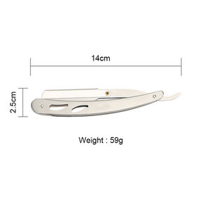 Maquinilla de afeitar para hombre, maquinilla de afeitar con logotipo personalizado ajustable, hoja única, mango de Metal plegable, para peluquero - Product Image 4