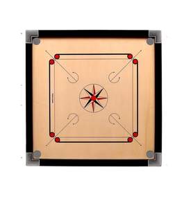 Tablero de Carrom de Madera CB-33 de Alta Calidad, Nuevo Diseño, Exportaciones, 33 Pulgadas, Tamaño Completo, Borde Grueso, Acabado Brillante Personalizable, Color CMYK - Product Image 1