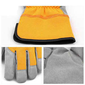 Dernier modèle Gants de sécurité d'hiver en cuir fendu de vache pour hommes Protection des mains pour le soudage des aliments Gants en caoutchouc en acier inoxydable - Product Image 5
