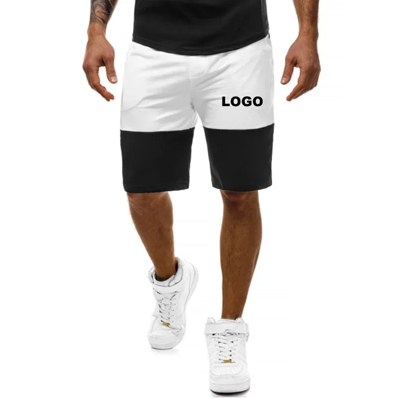 Pantalones cortos deportivos para hombre, shorts informales con logotipo personalizado bordado o estampado, para entrenamiento, 2022