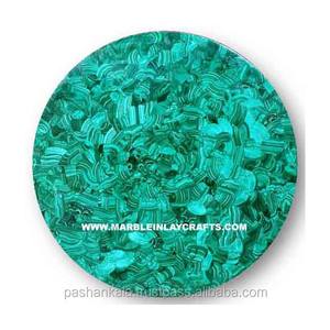 Mesa de centro de malaquita verde decorativa - Product Image 1