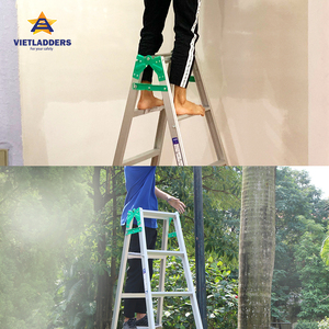 บันไดอลูมิเนียมพับได้สำหรับอุตสาหกรรม ยี่ห้อ Hot VIETLADDERS แบบ 4 ขั้น ความสูง 6 ฟุต พร้อมระบบล็อคแบบแมนนวล รับน้ำหนักได้ 150 กก. เหมาะสำหรับใช้ในโรงแรม - Product Image 6