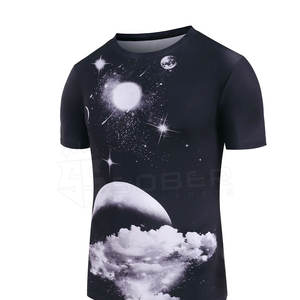 2021 venta al por mayor camisetas sublimadas personalizadas para hombres poliéster/algodón de alta calidad 220 gramos patrón sólido Logo impreso SOBER SPORTS - Product Image 1