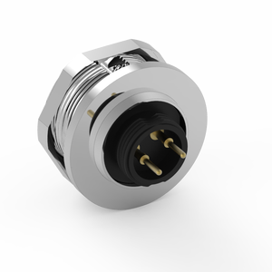 Conectores Impermeables M12*0.5 de 2 Pines con Bloqueo Frontal y Carcasa de Cobre, Tipo PCB Hembra con Clasificación 4A para Aplicaciones Automotrices - Product Image 2