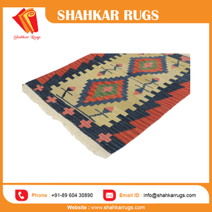 Tapis Kilim personnalisé de haute qualité pour la décoration de la maison moderne Exportateur indien avec hauteur de peluche pour la décoration du salon - Product Image 2