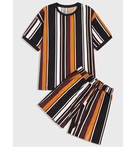 Ensemble T-shirt et short à manches courtes pour homme, été 2021, avec logo personnalisé, léger, écologique, votre propre design - Product Image 2