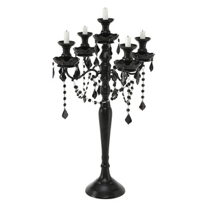 Soporte de Metal con revestimiento de Metal para velas, soporte de alta calidad para velas, alto nivel de demanda, color negro, diseño decorativo - Product Image 1