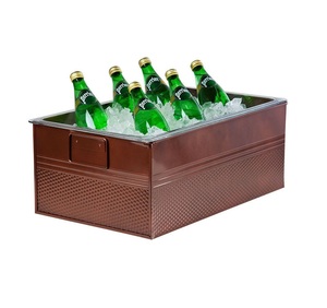 Galvanized Picnic Utensil <b>Caddy</b> Organizer or Condiment or Wine Beer Bottle Holder Beer Basket Wine Basket Wine Bucket Ice Bowl - Product Image 1