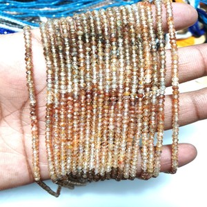 Cuentas de piedras preciosas de circón Rondelle facetadas multicolores naturales de 3mm para fabricación de joyas de lote al por mayor - Product Image 5