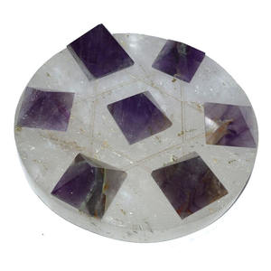 Pirámide de amatista Seven, Base de cristal, estrella, David - Product Image 1