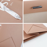 Sacs de transport de Boutique, personnalisés, pliables et réutilisables, en papier, avec Logo, 50 unités