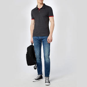 Tissu jersey en gros 60% coton 40% polyester, logo personnalisé, pour chemise homme, écologique, séchage rapide, coupe ajustée, vêtements d'été - Product Image 5