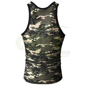 Ropa de calle informal para adultos, camisetas deportivas para correr al aire libre, sin mangas, transpirable, de punto, de talla grande en diseño de sublimación - Product Image 2