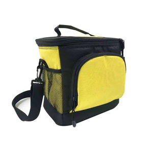 Wholesale Geometric Pattern Handled Polyester <b>Bag</b> for Outdoor Travel Picnic Warmer & <b>Cooler</b> Food/Fruit Storage Zipper Closure - Product Image 1