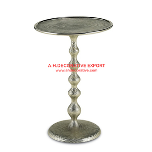 Finition argent brillant en aluminium de haute qualité avec Table arrondie en verre à vendre au prix le plus bas - Product Image 6