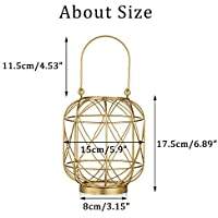 Fil de fer Cage métal lanterne décorative extérieur adapté suspendu Table de mariage pièce maîtresse et usage domestique bougeoirs et bocaux - Product Image 3