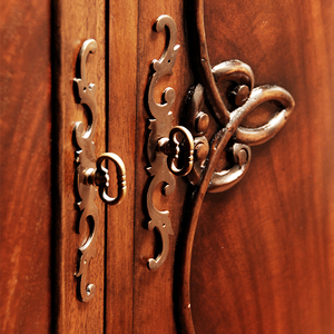 Aparador de Caoba con Frente Curvo, Estilo Americano Clásico Antiguo, Mueble de Madera Sólida para Sala de Estar, Hogar u Hotel - Product Image 2