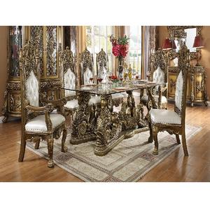 Conjunto de muebles de comedor de aspecto vintage Juego de muebles de comedor formales polacos antiguos Juego de comedor tallado en madera de estilo clásico - Product Image 1