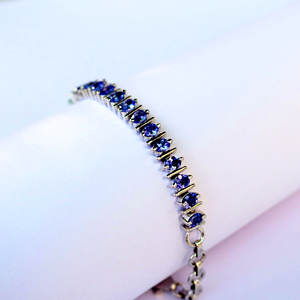 Bracelets en argent Sterling 925 pour femmes, bijoux de pierres précieuses zanite, Design moderne, haute qualité, faits à la main - Product Image 4