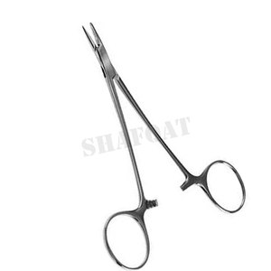 Portaagujas manual Derf de 12 cm con inserto de carburo de tungsteno Base de instrumento quirúrgico - Product Image 4