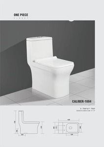 Ấn Độ Làm Hiện Đại Phong Cách Gốm Thủy Tinh Một Mảnh Nhà Vệ Sinh Chỗ Ngồi Với P Và S Trap Và Flushing Hệ Thống 720X640 Mét - Product Image 2