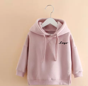 Sweat à capuche en molleton de coton avec logo personnalisé pour enfants pull long décontracté à la mode motif brodé en polyester OEM pour l'hiver - Product Image 2