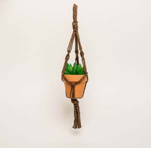 Colgador de Macramé Tradicional Étnico para Plantas Pequeñas - Product Image 1