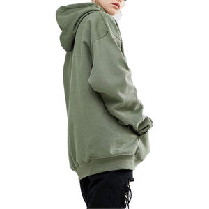 เสื้อสวมหัวมีฮู้ดสำหรับผู้หญิง,เสื้อฮู้ดทรงหลวมผ้าฟรีซสีพื้น - Product Image 2