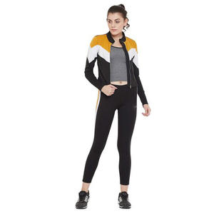 Sweat-shirt manches longues pour femme, couleur unie, fermeture éclair, survêtement, ensemble pantalon, grande taille, nouvelle collection 2020 - Product Image 4