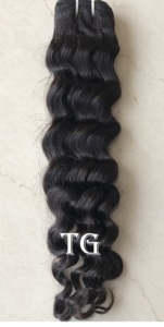 Haute qualité 20 ''lâche vague profonde crépus Remy Extensions de cheveux donneur unique brut Double Machine trame en gros du Temple indien - Product Image 4