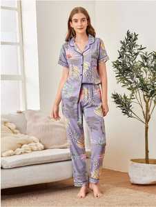 New arrival fashionable trending latest design silver color satin Turn-down Collar flower woman dress - Product Image 2