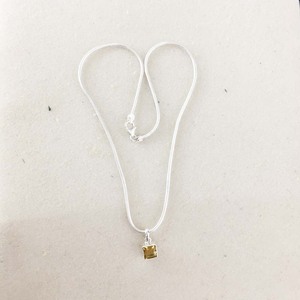 Collier de pierres précieuses en citrine naturelle en argent sterling 925 Pendentifs fins et breloques avec pendentifs carrés en citrine - Product Image 6