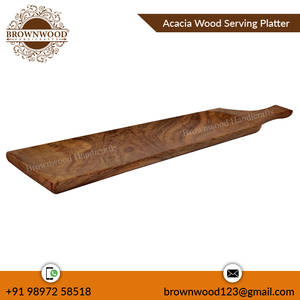 Plateau de service en bois d'acacia fait à la main de haute qualité à bas prix approvisionnement en vrac avec très peu de quantité minimale de commande par le fabricant de confiance exportateur - Product Image 3