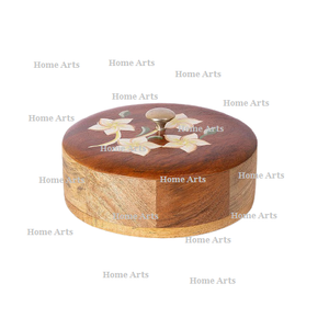 Boîte à chapati de forme ronde, design dernier cri, qualité supérieure, taille personnalisée, en bois, provenant du meilleur exportateur d'Inde. - Product Image 6