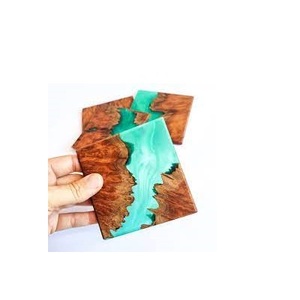 5 sous-verres en bois et en résine de haute qualité, pour la vaisselle décoration de la cuisine domestique pour les tailles personnalisées et la vente - Product Image 2