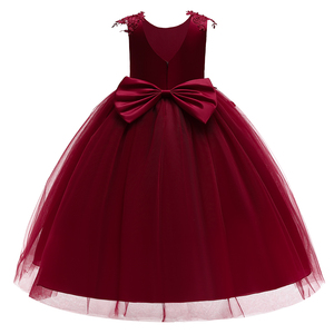 <span class=keywords><strong>Elegante</strong></span> Abito da Sera in Pizzo Floreale per Bambine, <span class=keywords><strong>Vestito</strong></span> per Feste di Compleanno, Decorazione a Pieghe, Abiti da Cerimonia per Bambine - Product Image 4