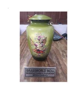 โกศบรรจุอัฐิรูปผีเสื้อสีเขียวอะลูมิเนียมสไตล์อเมริกันสำหรับผู้ใหญ่ ราคาพิเศษ อุปกรณ์งานศพ - Product Image 1