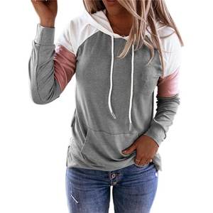 Sudadera con Capucha para Mujer OEM, Talla Grande, Bloques de Color, Manga Larga - Product Image 6