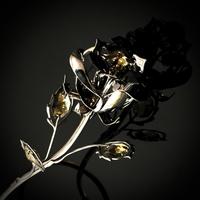 Ameuropéenne — fleur éternelle noire brillante, cristaux taillés, pour la saint valentin, cadeau pour la belle et la bête