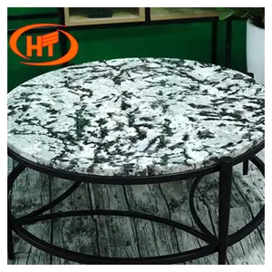 Tea Stone Table Round/Circle/Hexagon Stone Table White Stone Dinning Table Stone Table Top 60cm Cheap Price Made In Vietnam