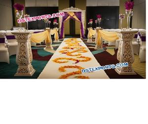 Pedestales de fibra de Aisleway para boda, pilares de pasillo de cristal - Product Image 1