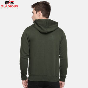 Sweat à capuche en coton personnalisé en vrac 320gsm sweats à capuche avec fermeture éclair sweat à capuche décontracté à fermeture éclair complète pour hommes - Product Image 3