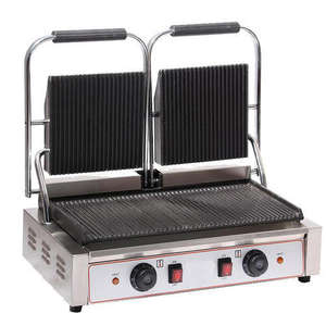 Equipo de Restaurante, Parrilla Doble para Sándwiches MECG-813, Parrilla de Alta Resistencia, Precio Económico 2023 - Product Image 1